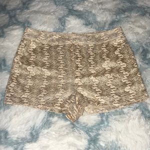 High-Waisted Sparkly Gold Shorts from Forever 21